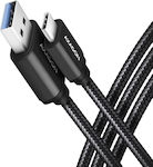 Axagon Braided USB 3.0 Cable USB-C male - USB-A male Black 1m (BUCM3-AM10AB)