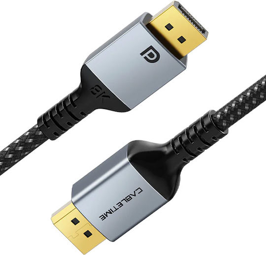 Cabletime Cable DisplayPort male - DisplayPort male 3m Black (CT-DP8K-AG3)