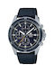 Casio Watch Chronograph Battery with Black Rubber Strap