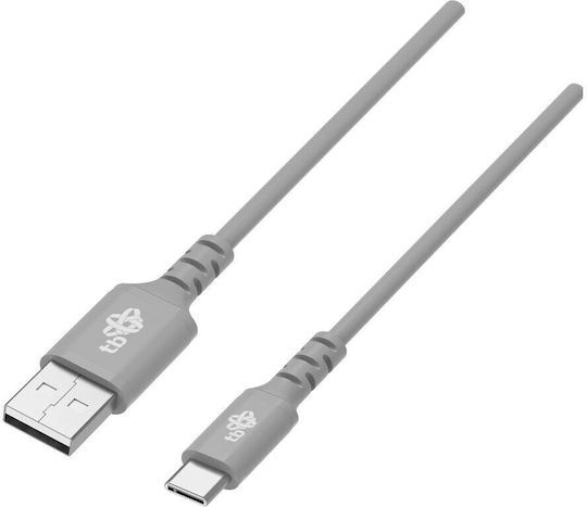 Tb Energy Редовна USB 2.0 Кабел USB-C мъжки - USB-A мъжки Сив 2м (AKTBXKUCMISI20G)