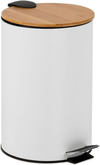 Andrea House Metallischer Weißer Mülleimer 12lt Andrea House Metallischer Weißer Mülleimer 12lt