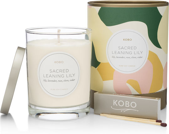 Kobo Aromatic Candle Camo in Jar with Perfume Leaning Lily 369g