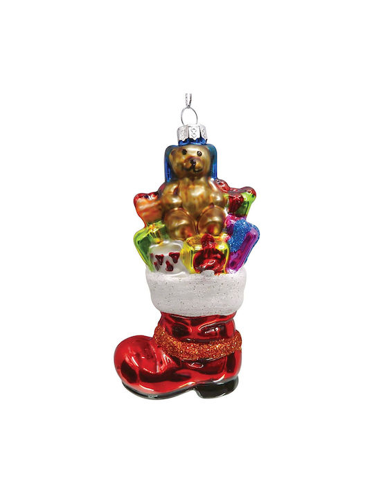 Ornament suspendat Cizmă De sticlă Roșie 6x12buc