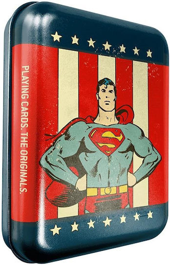 Cartamundi DC Comics Ediție de colecție Pachet de cărți Superman Plastifiată În cutie metalică