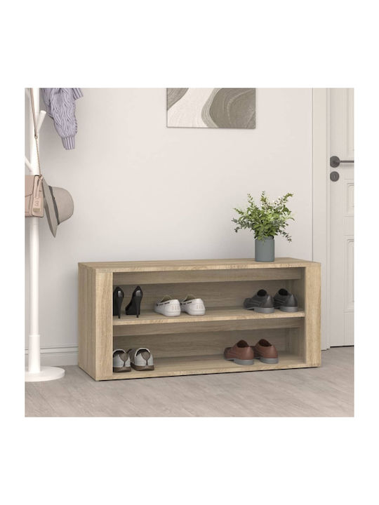 Ξύλινη Παπουτσοθήκη με 1 Ράφι 100x35x45cm