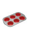 Kitchen Craft Φόρμα Ζαχαροπλαστικής για Cupcakes/Muffins από Σιλικόνη 6 Θέσεων 37x22.5x3εκ.
