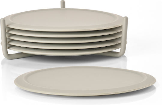 Zone Denmark Rotund Suporturi pentru pahare Plastic cu Suport Mud 10cm 6buc