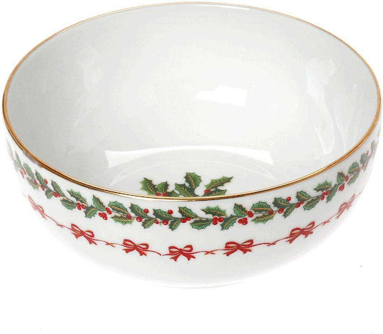 Cryspo Trio Weihnachtlich Schale Porzellan Mehrfarbig L16xH6xD16cm.