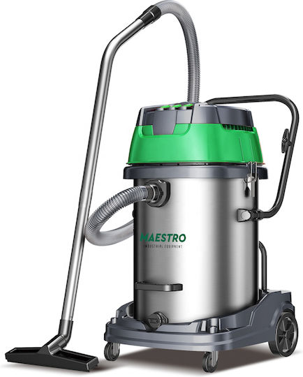 Maestro MVC-601/60L Staubsauger Flüssigkeiten / Feststoffe 2000W mit Edelstahl Behälter 70Es