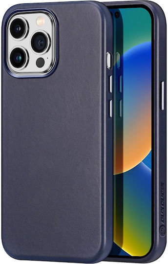 Dux Ducis Naples Umschlag Rückseite Leder Magnetisch Blau (iPhone 14 Pro Max)