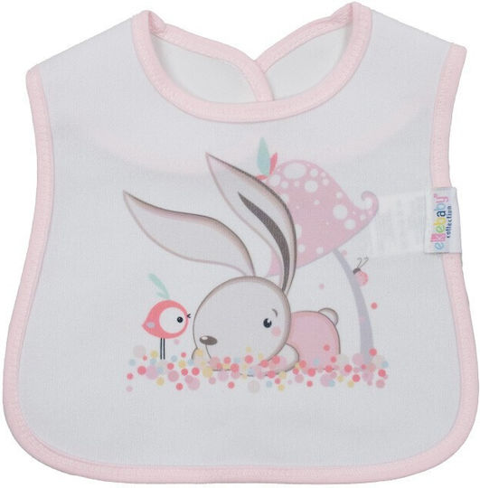 Kamtex Baby Αδιάβροχη Ποδιά Υφασμάτινη με Κουμπί Rabbit