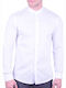 Mao collar shirt white White