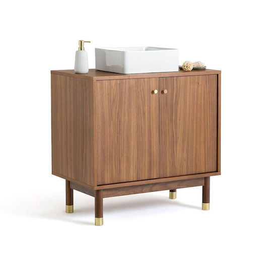 La Redoute Interieurs Lambro Waschtisch ohne Waschbecken L82xB52xH78cm Walnut