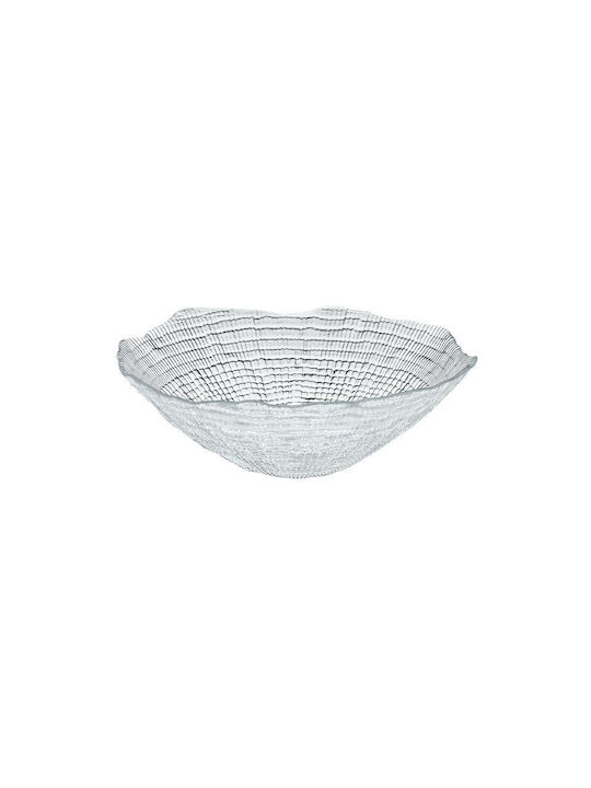 Cryspo Trio Kanvas Salatieră Sticlă Transparentă 16x16x6cm 4buc