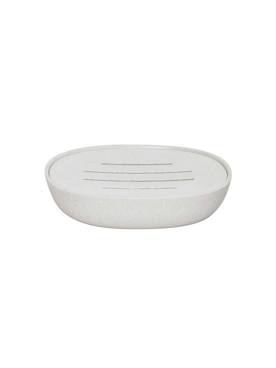 Kleine Wolke Belgrano Bamboo Soap Dish Countertop Gray