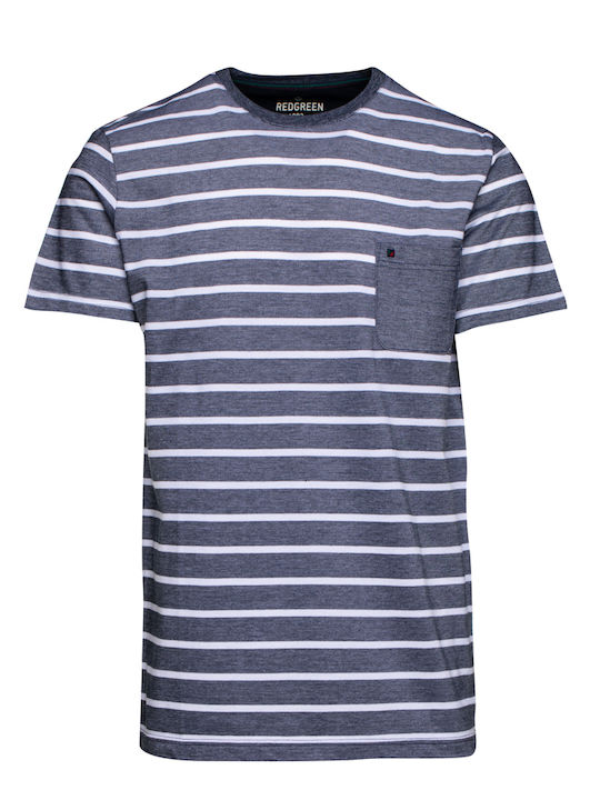 RedGreen T-shirt Piquet Striped Cohen - Navy Striped