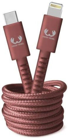 Fresh 'n Rebel Fabriq Braided USB-C to Lightning Cable Κόκκινο 2m (2CLC200SR)