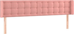 vidaXL vidaXL Stoff-Kopfstütze für Betten Rosa ...