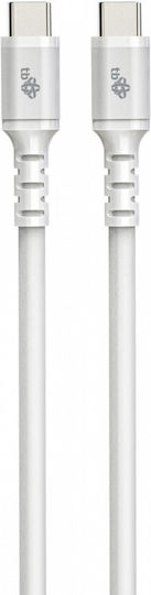 Tb Energy USB 2.0 Cable USB-C male - USB-C 100W Λευκό 2m AKTBXKUCC2SI20W