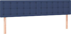 vidaXL Κεφαλάρι Κρεβατιού Υφασμάτινο Μπλε 160x78cm