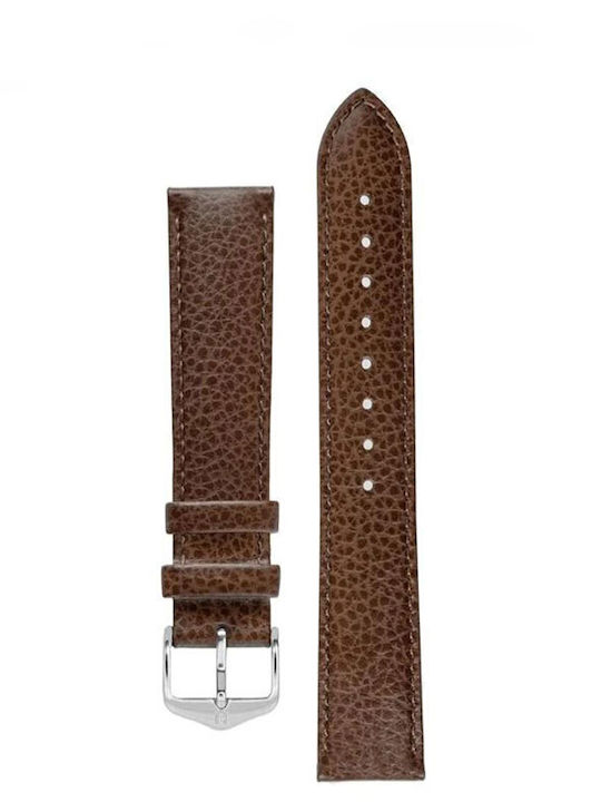 Hirsch Kansas Δερμάτινο Λουράκι Καφέ 16mm
