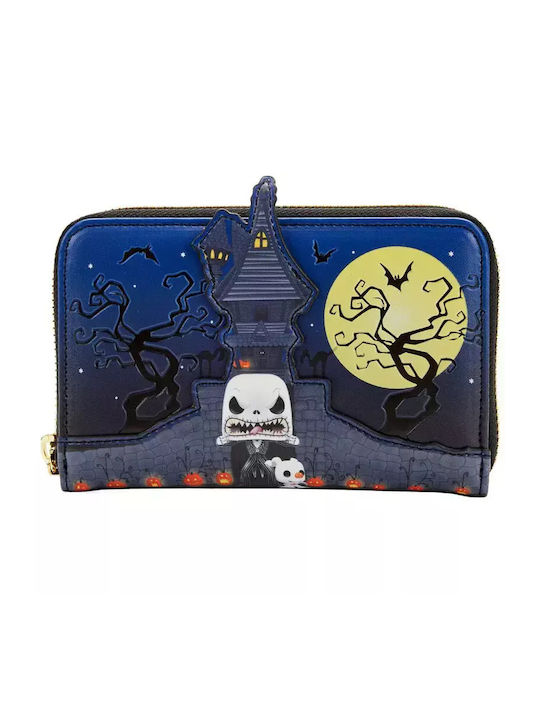 Loungefly Skellington House Zip Παιδικό Πορτοφόλι με Φερμουάρ για Αγόρι Μπλε WDWA2222