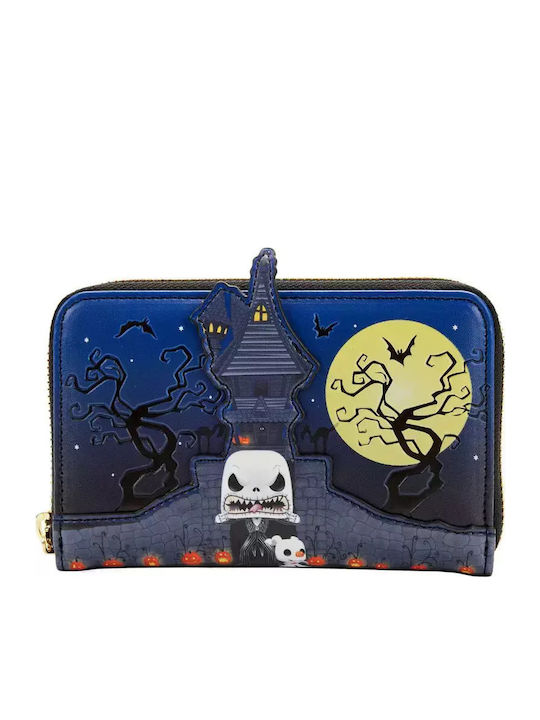 Loungefly Skellington House Zip Kids Wallet with Zipper Disney NBC Jack Skellington House