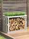 vidaXL Metallic Box Wood Storage 108x52x74cm White