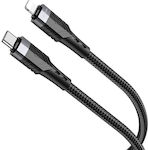 Borofone BU35 Exclusive Geflochten USB-C zu Lightning Kabel 20W Schwarz 1.2m