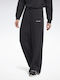 Identity Pantaloni de Trening Larg Fleece Negru