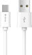 Devia USB 2.0 Кабел USB-C Мъжки - USB-A Бял 1м 993405