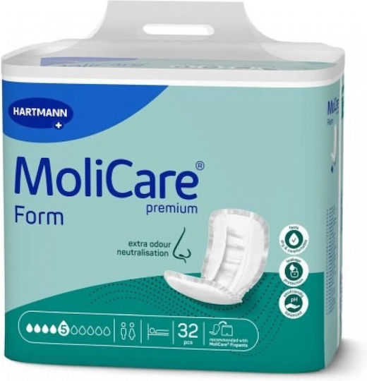 Hartmann Molicare Premium Form Unisex Σερβιέτες Ακράτειας 5 Σταγόνες 32τμχ