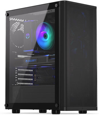 Endorfy Ventum 200 Air Gaming Midi Tower Κουτί Υπολογιστή με Πλαϊνό Παράθυρο Μαύρο