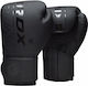 RDX F6 KARA Γάντια Πυγμαχίας από Συνθετικό Δέρμα για Αγώνα Μαύρα