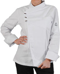 Blouse Chef Unisex White with Long Sleeve Tips