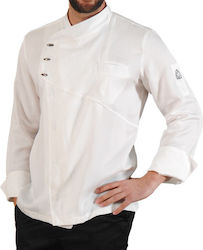 Blouse Chef Unisex White with Long Sleeve Tips