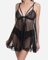 Miss Rosy Sexy Babydoll Μαύρο
