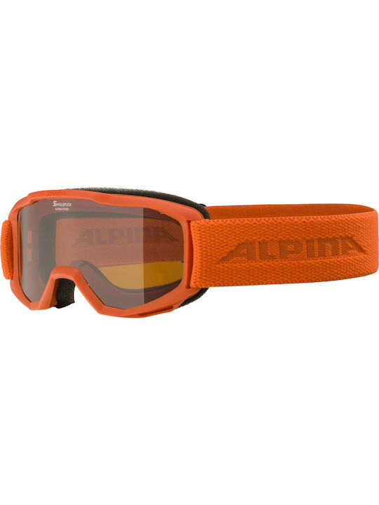 Alpina Piney Singleflex Hicon Ski- & Snowboardbrille Kinder Orange mit Linse Getönt in Orange Farbe Alpina Piney Singleflex Hicon Ski- & Snowboardbrille Kinder Orange mit Linse Getönt in Orange Farbe