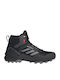 adidas Terrex Swift R3 Mid Women's Hiking Waterproof Boots with Gore-Tex Membrane Core Black Grey Three Solar Red