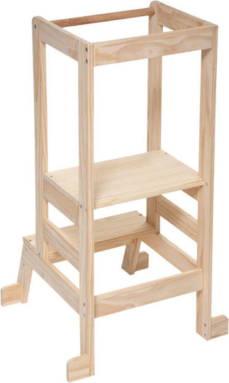 Lernturm aus Holz Beige Finezza