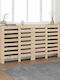 vidaXL Brown Solid Wood Radiator Cover 210x21x85cm