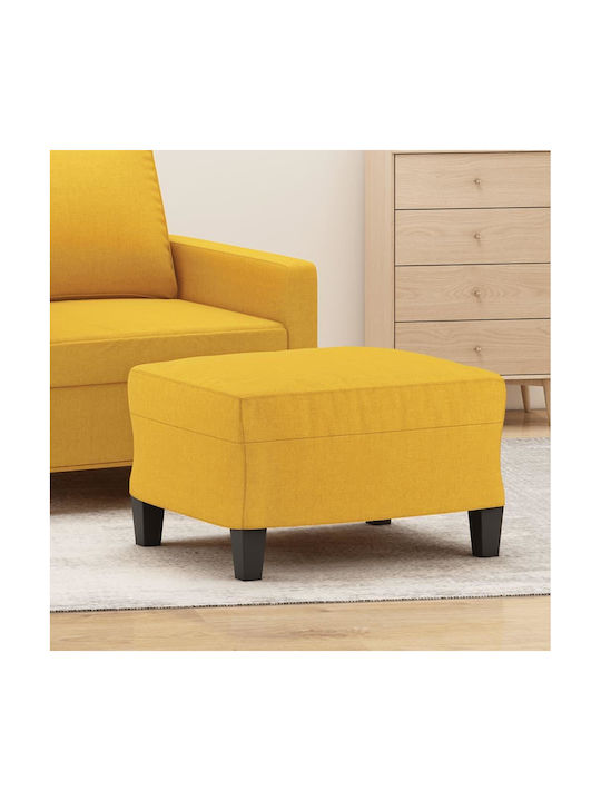 Stoff Fußhocker Hellgelb Offen 60x50x41cm