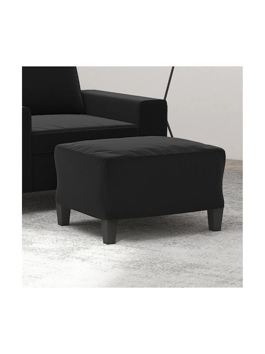 Fabric Upholstered Black Footstool 60x50x41cm