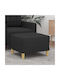 Stoff Fußhocker Schwarz 60x50x41cm