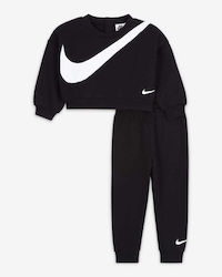 Nike Swoosh Essentials Set Kids Sweatpants Black 2pcs