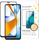 Wozinsky 9H Adeziv complet Full Face Tempered Glass Negru (Poco C40)