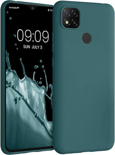 Matt Umschlag Rückseite Silikon Dark Green (Redmi 9C)