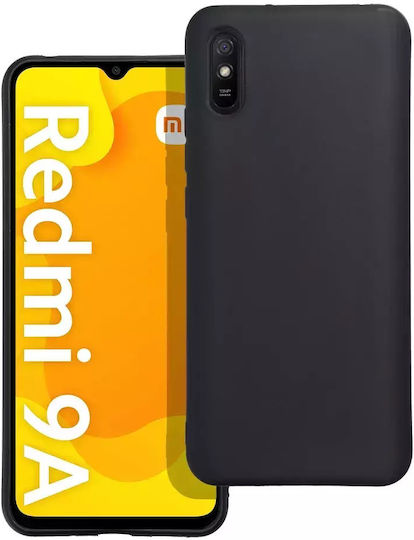 Matt Back Cover Σιλικόνης Μαύρο (Redmi 9A / 9AT)