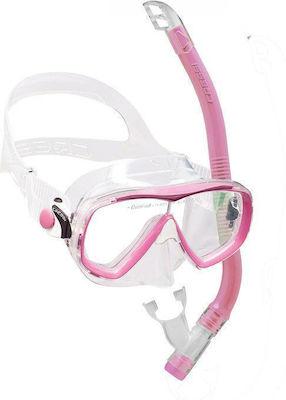 CressiSub Μάσκα Θαλάσσης Σιλικόνης με Αναπνευστήρα Παιδική Estrella VIP Jr σε Ροζ χρώμα