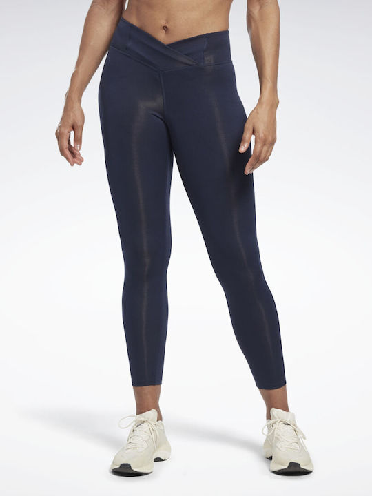 Reebok Workout Ready Program Ausbildung Frauen Gekürzt Leggings Vector Navy